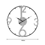 Wall clock Broda Inart metal in black shade 50x3x50cm - Слика 2