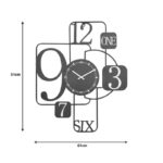 Wall clock Tetra Inart metal in black shade 51x3x61cm - Image 2