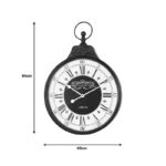 Wall clock Cloco Inart metal in black shade 60x6x86cm - Слика 2