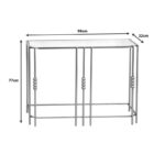 Console Emiliane Inart gold metal - mirror glass 90x32x77cm - Слика 2