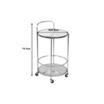 Sieni Inart trolley bar gold metal-mirror glass D39.5x74.5cm - Image 2