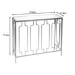 Sieni Inart console gold metal-mirror glass 91.4x31.8x77.5cm - Слика 2