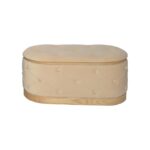 Royel Inart chest stool set of 2 velvet in black and beige shade - Слика 4