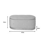 Royel Inart chest stool set of 2 velvet in black and beige shade - Слика 6