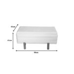 Cindy Inart trunk stool set of 2 bouclé fabric in beige and white shade - Image 6