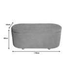 Tara Inart trunk stool set of 2 velvet in dark gray and charcoal shade - Image 5