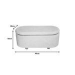 Tara Inart trunk stool set of 2 velvet in dark gray and charcoal shade - Image 6