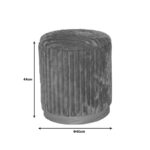 Pance Inart stool set of 2 boucle fabric in beige and white shade - Image 5