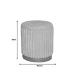 Pance Inart stool set of 2 boucle fabric in beige and white shade - Image 6