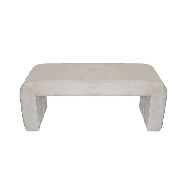 Stool Gagga Inart velvet in beige shade 110x40x45cm