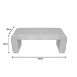 Gagga Inart stool velvet in green shade 110x40x45cm - Image 3