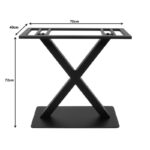 Wolver metal table base in black shade 80x40x72cm - Image 2
