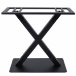 Wolver metal table base in black shade 80x40x72cm