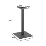 Batan metal table base in black shade 40x40x94cm - Слика 2
