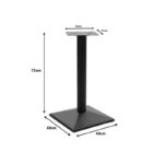 Ova metal table base in black shade 40x40x72cm - Слика 2