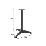 Oiseau metal table base in black shade 55x55x72cm - Слика 2