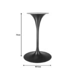 Martiga metal table base in black shade D51x72cm - Image 2