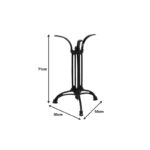 Outil metal table base in black shade 50x50x71cm - Слика 2