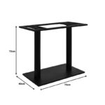 Soign metal table base in black shade 80x40x72cm - Слика 2