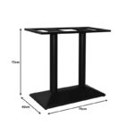 Soutenir metal table base in black shade 80x40x72cm - Слика 2