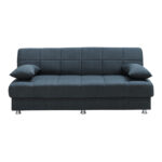 Romina 3-seater sofa-bed with storage space anthracite fabric 180x83x79cm - Слика 2