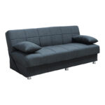Romina 3-seater sofa-bed with storage space anthracite fabric 180x83x79cm