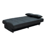 Romina 3-seater sofa-bed with storage space fabric in black shade 180x83x79cm - Слика 3