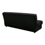 Romina 3-seater sofa-bed with storage space fabric in black shade 180x83x79cm - Слика 5