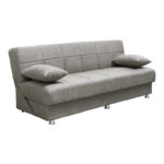 Тросед-кревет Romina со простор за складирање, светло беж ткаенина 180x83x79 см