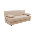 Romina 3-seater sofa-bed with storage space fabric in cream shade 180x83x79cm