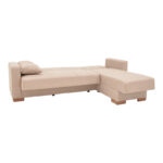 Corner reversible sofa-bed with storage space Someil fabric in beige shade 230x156x80cm - Image 3