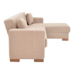 Corner reversible sofa-bed with storage space Someil fabric in beige shade 230x156x80cm - Image 4