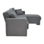 Corner reversible sofa-bed with storage space Someil fabric in anthracite shade 230x156x80cm - Слика 5