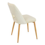 Murde chair beige velvet and metal legs in a natural shade 48.5x61x89cm - Слика 2