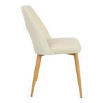 Murde chair beige velvet and metal legs in a natural shade 48.5x61x89cm - Слика 3