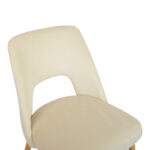 Murde chair beige velvet and metal legs in a natural shade 48.5x61x89cm - Слика 5