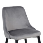 Zedna chair grey velvet with black metal legs 51x58x84cm - Слика 5