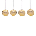 Ceiling light Vidro E27 in gold color 60x15x80cm