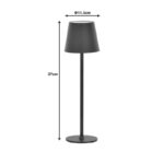 Brave Ι LED touch table lamp rechargeable in black color D11.5x37cm - Image 4