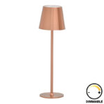 Brave Ι LED touch table lamp rechargeable in bronze color D11.5x37cm