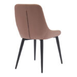 Chair Komme beige-brown pu with black metal leg 49x57x84cm - Слика 3