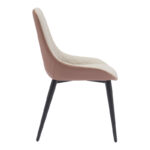Chair Komme beige-brown pu with black metal leg 49x57x84cm - Слика 4