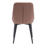 Chair Komme beige-brown pu with black metal leg 49x57x84cm - Слика 6