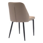 Chair Onyer brown-grey pu with black metal leg 48x60x83cm - Слика 3