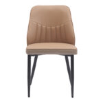 Chair Onyer brown-grey pu with black metal leg 48x60x83cm - Слика 5