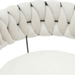 Chair Alkia in cream velvet with black metal leg 60x57x68cm - Слика 6