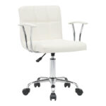 Канцелариски стол Buleco PU бела 56x46x74-86 см