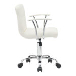 Office chair Buleco pu white 56x46x74-86cm - Слика 3