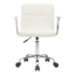 Office chair Buleco pu white 56x46x74-86cm - Слика 4