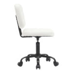 Office chair Sedia pu white 50x50x75-85cm - Слика 3